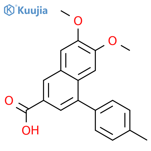 6,7-Dimethoxy-4-(4-methylphenyl)naphthalene-2-carboxylic acid structure