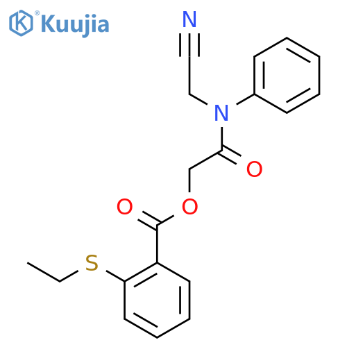 [(Cyanomethyl)(phenyl)carbamoyl]methyl 2-(ethylsulfanyl)benzoate structure