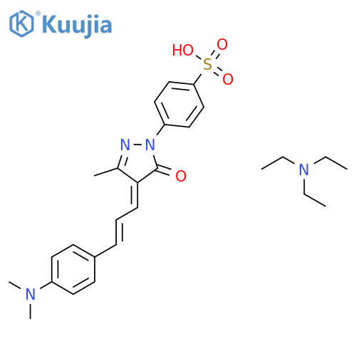 Benzenesulfonic acid, 4-[4-[3-[4-(dimethylamino)phenyl]-2-propenylidene]-4,5-dihydro-3-methyl-5-oxo-1H-pyrazol-1-yl]-, compd. with N,N-diethylethanamine structure