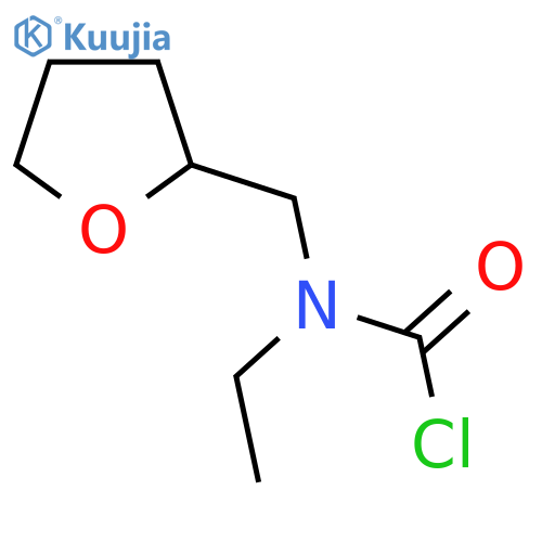 N-ethyl-N-[(oxolan-2-yl)methyl]carbamoyl chloride structure