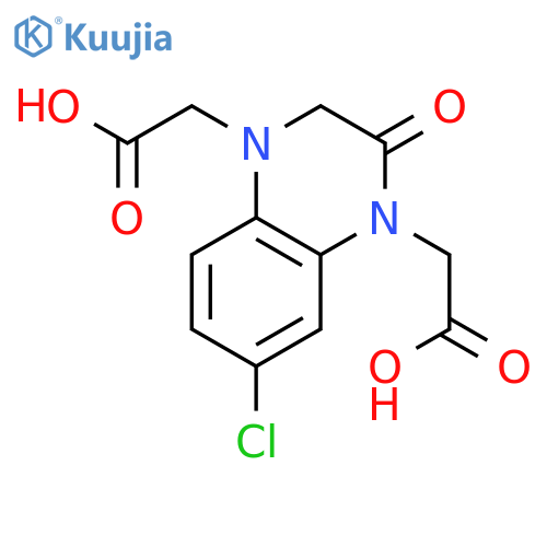 1,4-Quinoxalinediacetic acid, 7-chloro-2,3-dihydro-2-oxo- structure