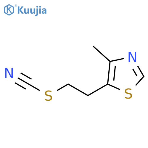 Thiocyanic acid, 2-(4-methyl-5-thiazolyl)ethyl ester structure