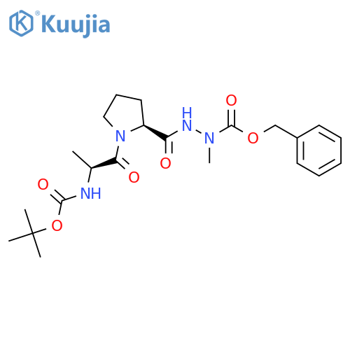 L-Proline, 1-[N-[(1,1-dimethylethoxy)carbonyl]-L-alanyl]-, 2-methyl-2-[(phenylmethoxy)carbonyl]hydrazide structure