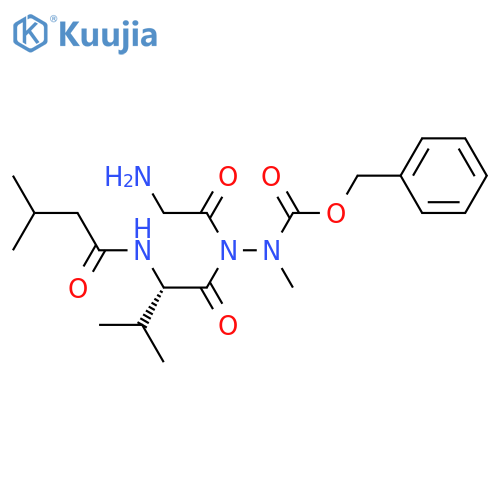 Glycine, N-[N-(3-methyl-1-oxobutyl)-L-valyl]-, 2-methyl-2-[(phenylmethoxy)carbonyl]hydrazide structure