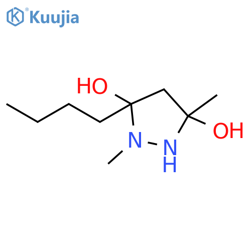 3,5-Pyrazolidinediol, 5-butyl-1,3-dimethyl- structure
