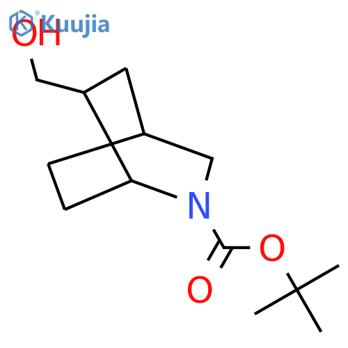 Tert-butyl 6-(hydroxymethyl)-2-azabicyclo[2.2.2]octane-2-carboxylate structure