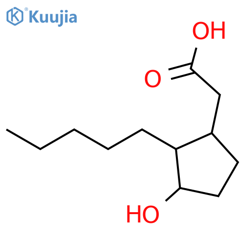 (3-Hydroxy-2-pentylcyclopentyl)acetic acid structure