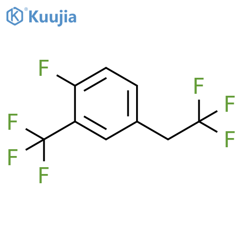 1-Fluoro-4-(2,2,2-trifluoroethyl)-2-(trifluoromethyl)benzene structure