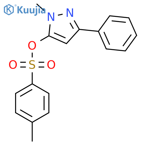 toluene-4-sulfonic acid 2-methyl-5-phenyl-2H-pyrazol-3-yl ester structure