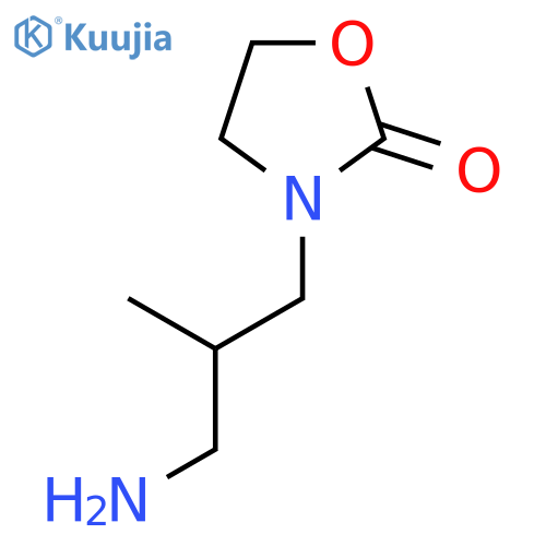 3-(3-amino-2-methylpropyl)-1,3-oxazolidin-2-one structure