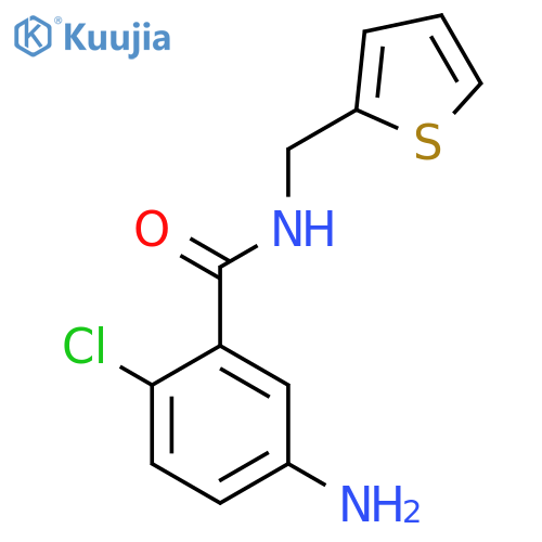 5-amino-2-chloro-N-(thiophen-2-ylmethyl)benzamide structure