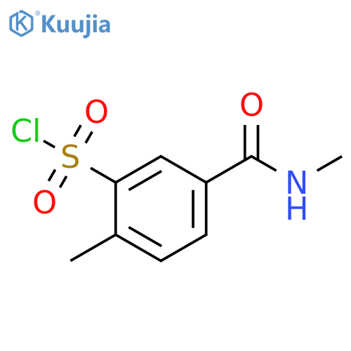 2-METHYL-5-(METHYLCARBAMOYL)BENZENE-1-SULFONYL CHLORIDE structure