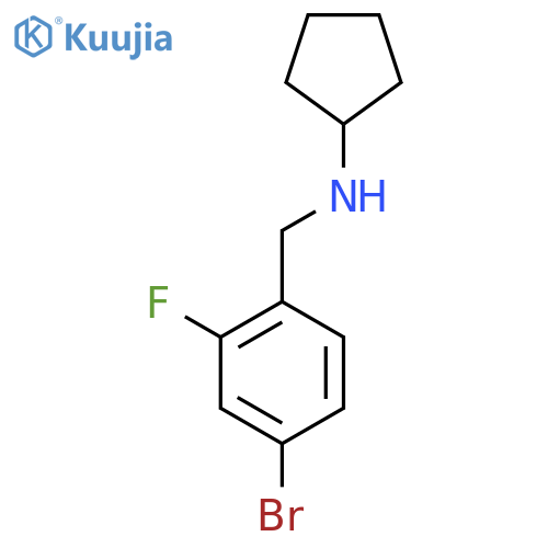 N-(4-Bromo-2-fluorobenzyl)cyclopentanamine structure