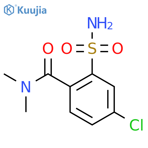 4-chloro-N,N-dimethyl-2-sulfamoylbenzamide structure