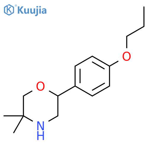 5,5-Dimethyl-2-(4-propoxyphenyl)morpholine structure