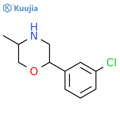 2-(3-chlorophenyl)-5-methylmorpholine structure
