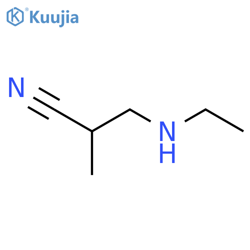 3-(ethylamino)-2-methylpropanenitrile structure