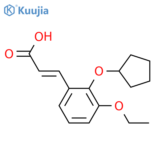 3-[2-(cyclopentoxy)-3-ethoxy-phenyl]prop-2-enoic acid structure
