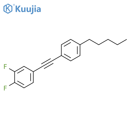 1,2-difluoro-4-[2-(4-pentylphenyl)ethynyl]benzene structure