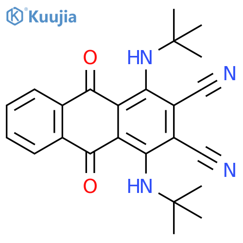 2,3-Anthracenedicarbonitrile,1,4-bis[(1,1-dimethylethyl)amino]-9,10-dihydro-9,10-dioxo- structure