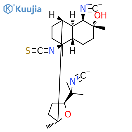 2-Naphthalenol, decahydro-1-isocyano-5-isothiocyanato-2,5-dimethyl-8-[(2R,5S)-tetrahydro-5-(1-isocyano-1-methylethyl)-2-methyl-2-furanyl]-, (1R,2R,4aS,5S,8S,8aS)-rel-(+)- structure