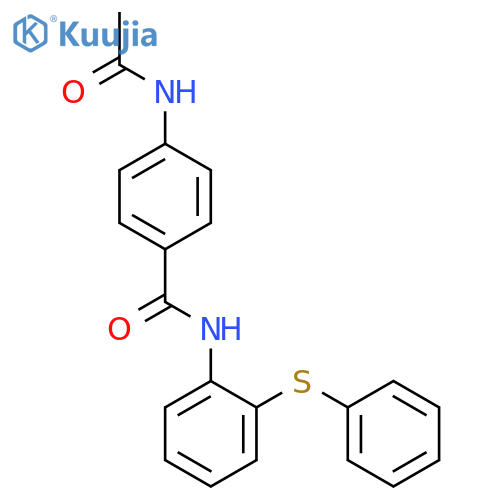 4-(acetylamino)-N-[2-(phenylsulfanyl)phenyl]benzamide structure