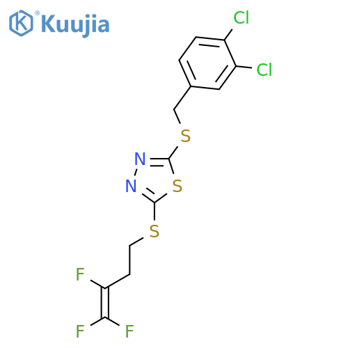 1,3,4-Thiadiazole, 2-[[(3,4-dichlorophenyl)methyl]thio]-5-[(3,4,4-trifluoro-3-butenyl)thio]- structure
