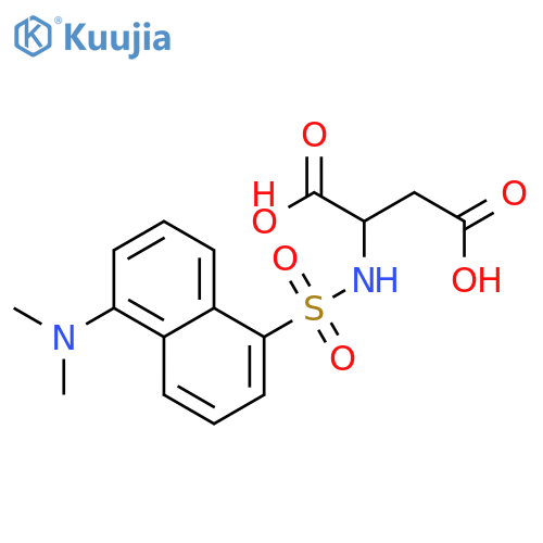 N-{[5-(dimethylamino)naphthalen-1-yl]sulfonyl}aspartic acid structure