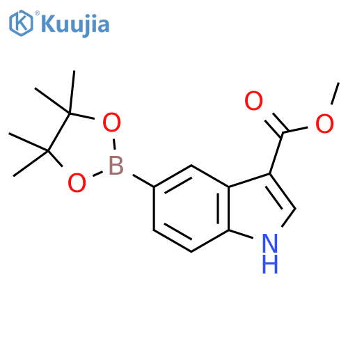 3-(Methoxycarbonyl)indole-5-boronic acid pinacol ester structure