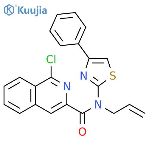 1-Chloro-N-(4-phenyl-2-thiazolyl)-N-2-propen-1-yl-3-isoquinolinecarboxamide structure