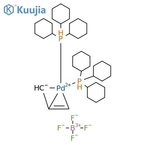 Palladium(1+), (η3-2-propenyl)bis(tricyclohexylphosphine)-, tetrafluoroborate(1-) (9CI) structure