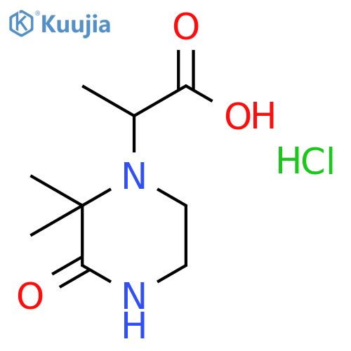 2-(2,2-Dimethyl-3-oxo-piperazin-1-yl)-propionic acid hydrochloride structure