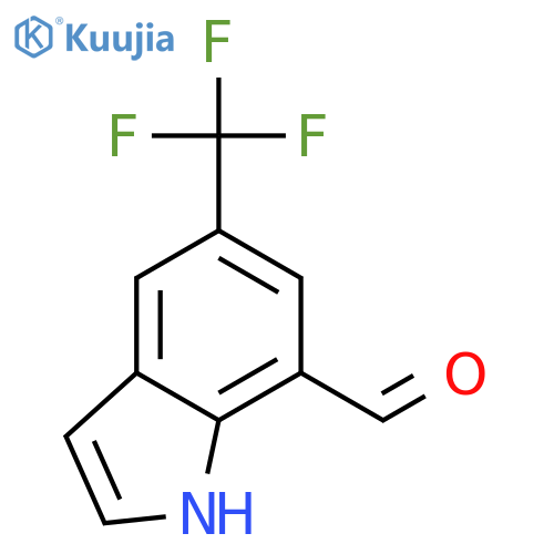 5-(trifluoromethyl)-1H-indole-7-carbaldehyde structure