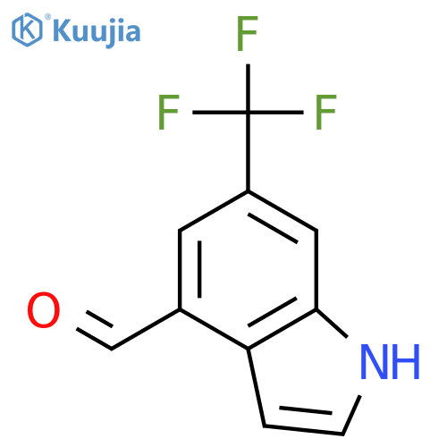 6-(trifluoromethyl)-1H-indole-4-carbaldehyde structure