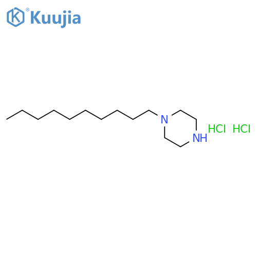 Piperazine, 1-decyl-,hydrochloride (1:2) structure