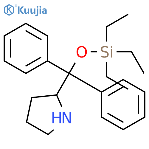 (R)-2-(Diphenyl((triethylsilyl)oxy)methyl)pyrrolidine structure