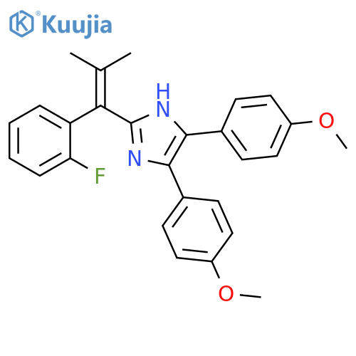 1H-Imidazole,2-[1-(2-fluorophenyl)-2-methyl-1-propenyl]-4,5-bis(4-methoxyphenyl)- structure