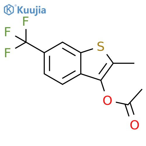 Benzo[b]thiophene-3-ol, 2-methyl-6-(trifluoromethyl)-, acetate structure
