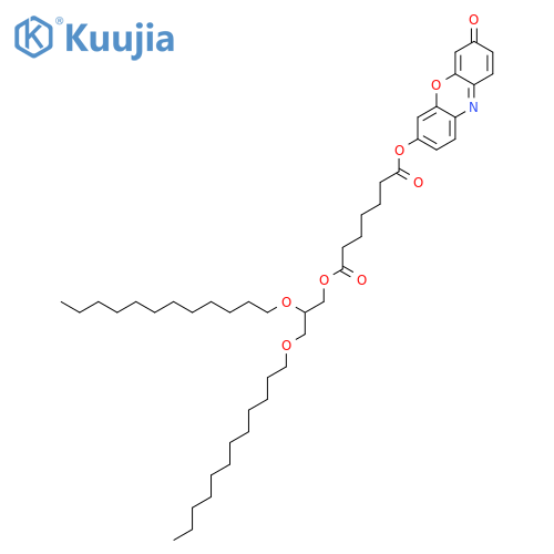 Heptanedioic acid, 2,3-bis(dodecyloxy)propyl 3-oxo-3H-phenoxazin-7-yl ester, (±)- structure
