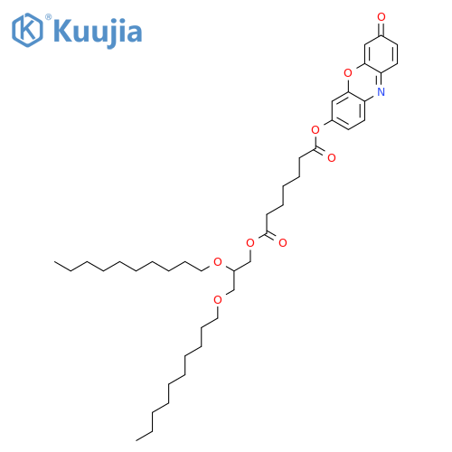 Heptanedioic acid, 2,3-bis(decyloxy)propyl 3-oxo-3H-phenoxazin-7-yl ester, (±)- structure
