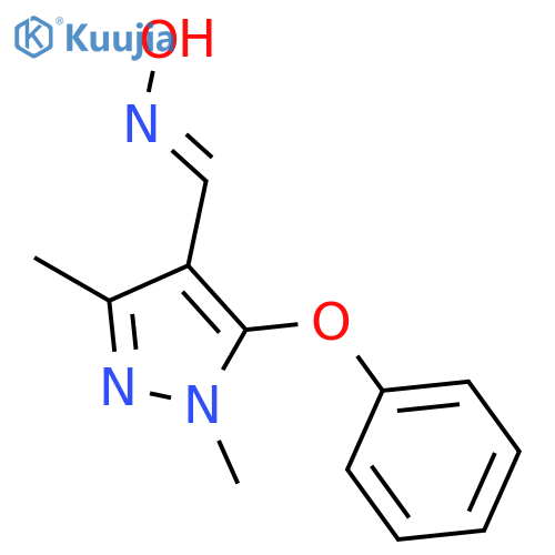 Pyrazole-1,3-dimethyl-5-phenoxy-4-carboxaldehydeoxime structure