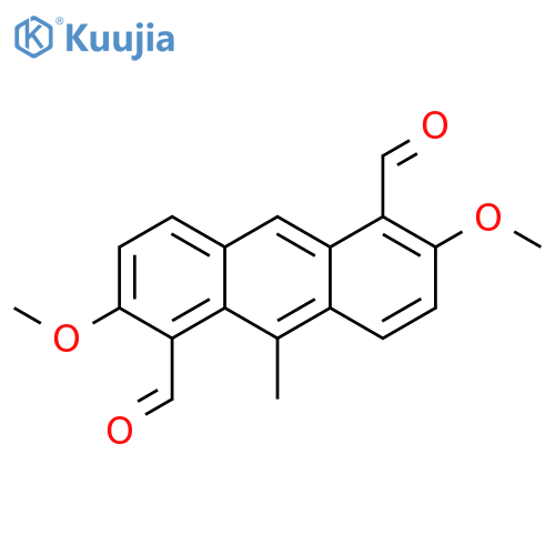 1,5-Anthracenedicarboxaldehyde, 2,6-dimethoxy-9-methyl- structure