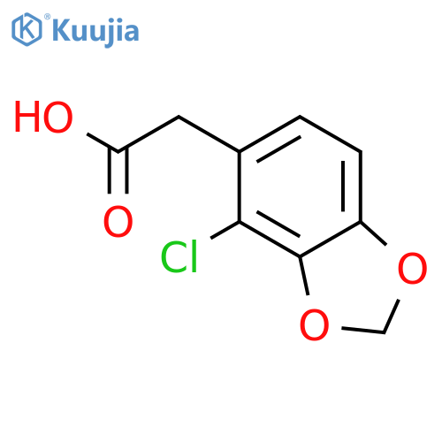 1,3-Benzodioxole-5-acetic acid, 4-chloro- structure