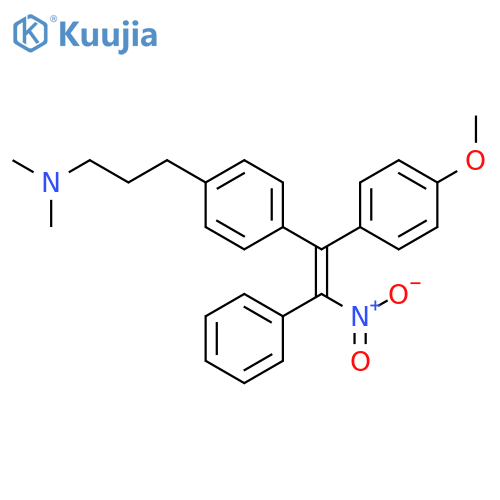 Benzenepropanamine, 4-[1-(4-methoxyphenyl)-2-nitro-2-phenylethenyl]-N,N-dimethyl- structure
