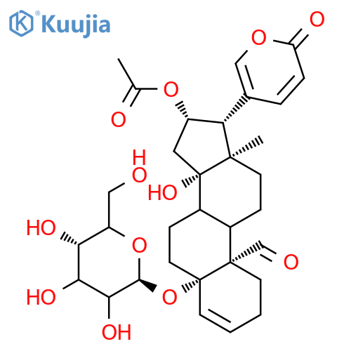 Bufa-3,20,22-trienolide,16-(acetyloxy)-5-(b-D-glucopyranosyloxy)-14-hydroxy-19-oxo-, (5b,16b)- (9CI) structure