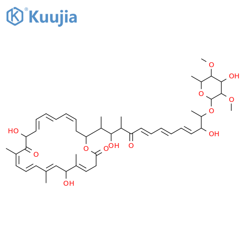 Oxacyclodocosa-4,7,9,11,15,17,19-heptaene-2,13-dione,22-[12-[(6-deoxy-2,4-di-O-methyl-b-D-galactopyranosyl)oxy]-2,11-dihydroxy-1,3-dimethyl-4-oxo-5,7,9-tridecatrien-1-yl]-6,14-dihydroxy-5,8,12-trimethyl- structure