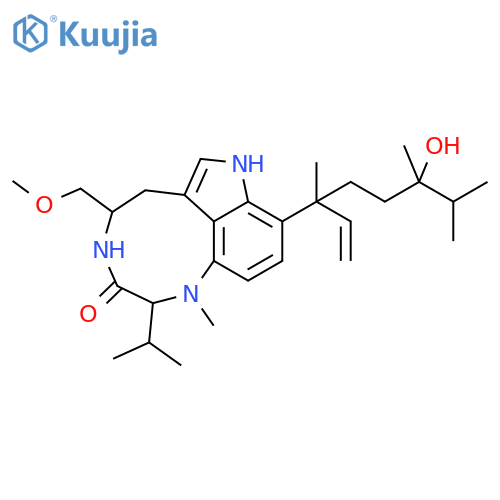 3H-Pyrrolo[4,3,2-gh]-1,4-benzodiazonin-3-one,9-(1-ethenyl-4-hydroxy-1,4,5-trimethylhexyl)-1,2,4,5,6,8-hexahydro-5-(methoxymethyl)-1-methyl-2-(1-methylethyl)-(9CI) structure