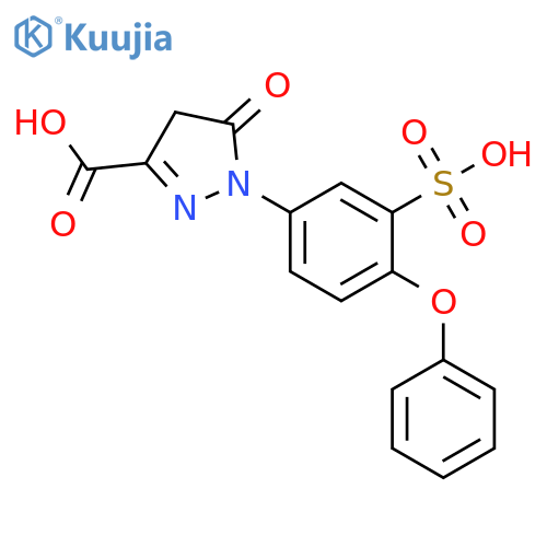 1H-Pyrazole-3-carboxylic acid,4,5-dihydro-5-oxo-1-(4-phenoxy-3-sulfophenyl)- structure