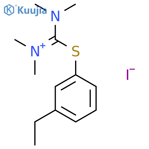Methanaminium,N-[(dimethylamino)[(3-ethylphenyl)thio]methylene]-N-methyl-, iodide structure