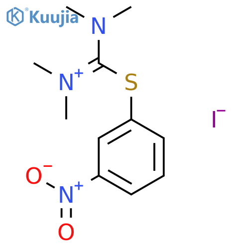 Methanaminium,N-[(dimethylamino)[(3-nitrophenyl)thio]methylene]-N-methyl-, iodide structure
